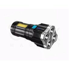 Портативний світлодіодний ліхтар  4 LED + бокове COB світло з USB (ZG-12 / LS03)